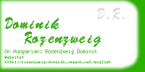 dominik rozenzweig business card